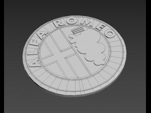 alfa romeo logo emblem Model 3D