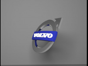 volvo car logo emblem Modello 3D