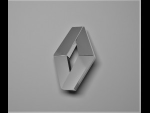 renault car logo emblem Model 3D