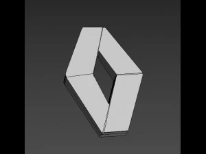 renault car logo emblem 3D Model