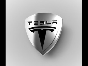 tesla motors logo emblem 3D Model