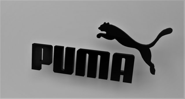 puma 3d logo emblem Modèle 3D .c4d .max .obj .3ds .fbx .stl .blend 