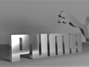 puma 3d logo emblem 3D Model
