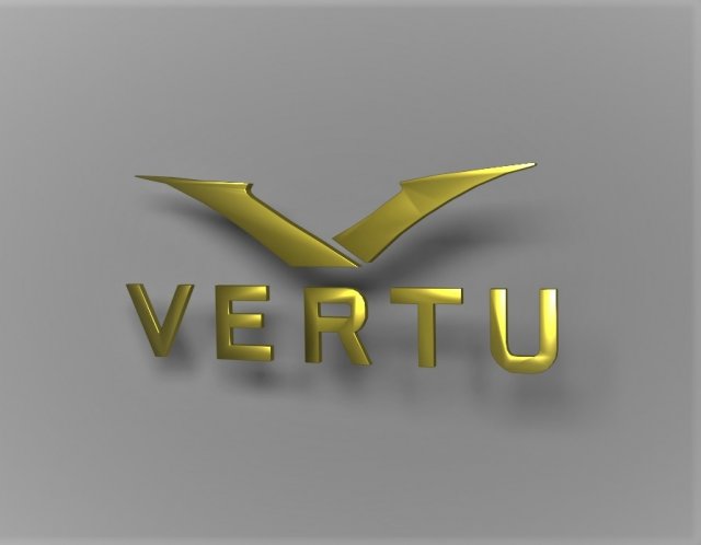 vertu 3d logo emblem 3D मॉडल .c4d .max .obj .3ds .fbx .stl .blend 