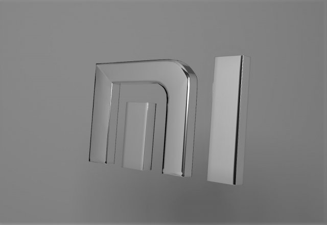 xiaomi 3d logo emblem 3D 模型 .c4d .max .obj .3ds .fbx .stl .blend 