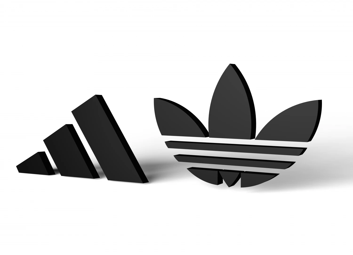 Adidas 3d logo emblem 3D Model .c4d .max .obj .3ds .fbx .stl .blend