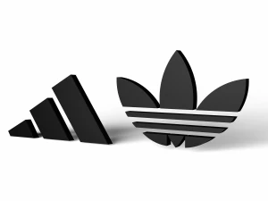 Emblema do logotipo 3D da Adidas Modelo 3D
