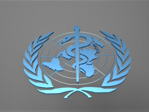 world health organization logo emblem Modelo 3D