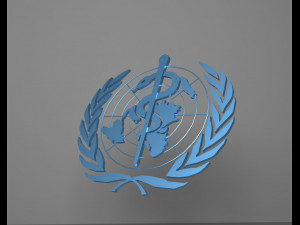 world health organization logo emblem Modelo 3D
