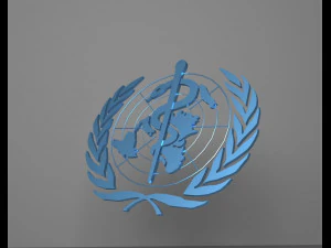 world health organization logo emblem 3D Model