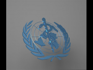 world health organization logo emblem Modelo 3D