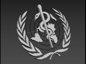 world health organization logo emblem Modelo 3D