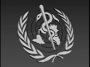 world health organization logo emblem 3D Model