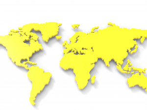 World map 3d logo emblem 3Dモデル