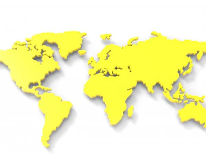 World map 3d logo emblem 3D Model