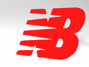 New balance 3d logo emblem Modelo 3D