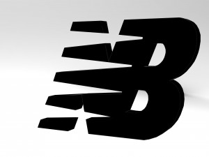 New balance 3d logo emblem Modelo 3D