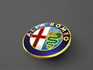alfa romeo 3d logo emblem 3D Model