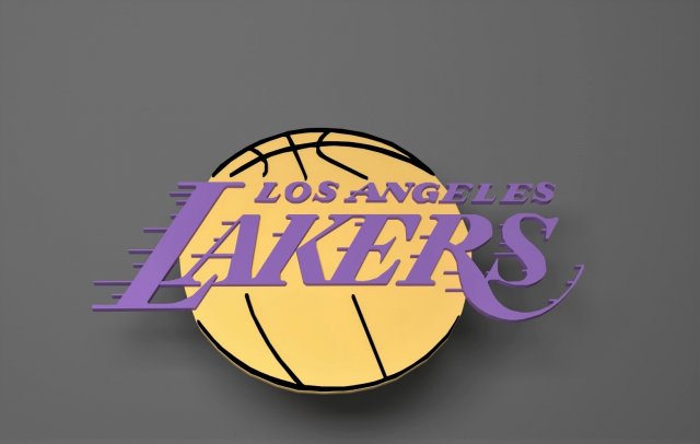 la lakers 3d logo emblem 3D Model .c4d .max .obj .3ds .fbx .stl .blend 
