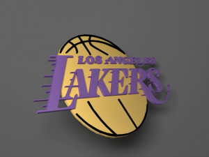la lakers 3d logo emblem 3D Model