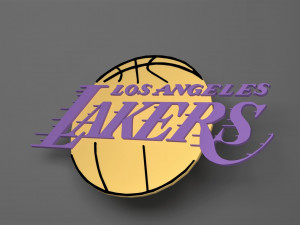 la lakers 3d logo emblem 3D Model