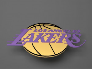 la lakers 3d logo emblem 3D Model