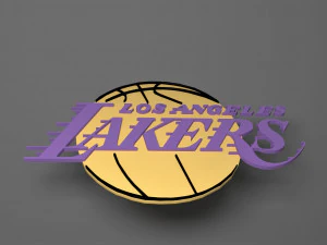 la lakers 3d logo emblem 3D Model