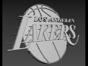 la lakers 3d logo emblem 3D Model