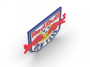 New york red bulls 3d logo emblem Modelo 3D