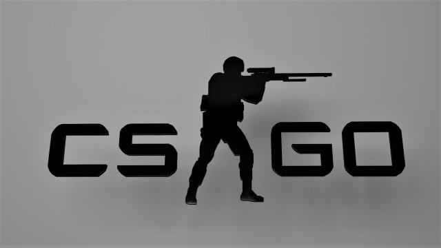 cs go 3d logo emblem 3D 模型 .c4d .max .obj .3ds .fbx .stl .blend 