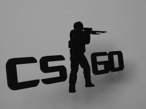 cs go 3d logo emblem 3D Model