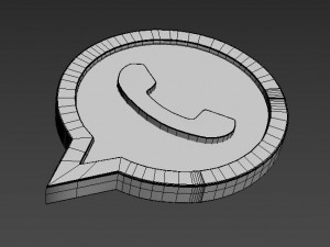 Whatsapp 3d icon logo emblem 3Dモデル