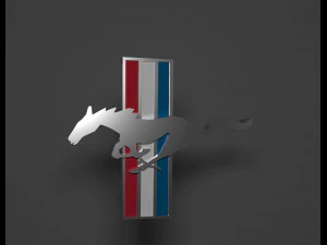 mustang 3d logo emblem 3D Model