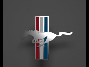 mustang 3d logo emblem 3D Model