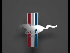 mustang 3d logo emblem 3D Model