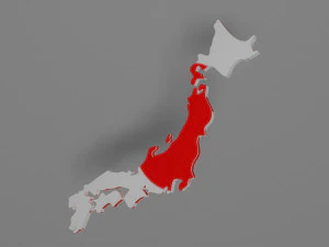 japan map - for 3d printer 3D Model