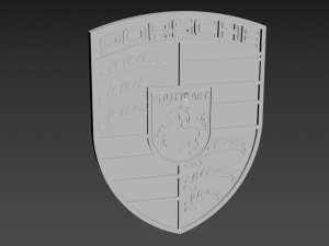 Porsche logo emblem- Porsche 3d logo emblem 3D Model