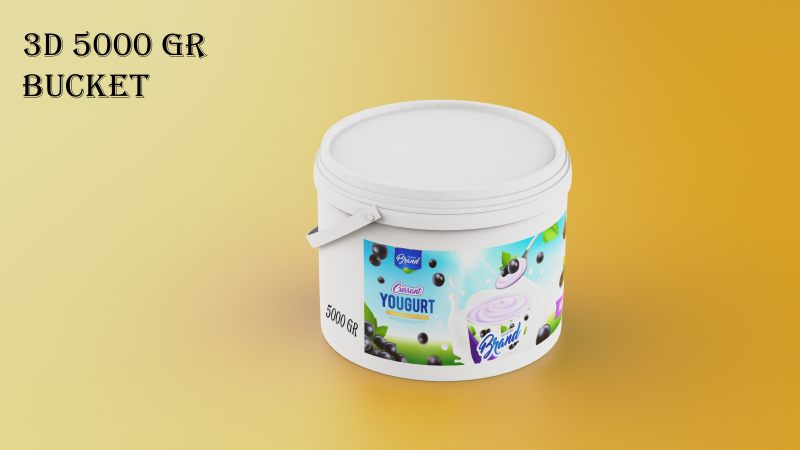 Yogurt Bottle 5000 gr -Plastic Bucket yogurt -Empty Bottle 3D-Modell .c4d .max .obj .3ds .fbx .stl .blend 