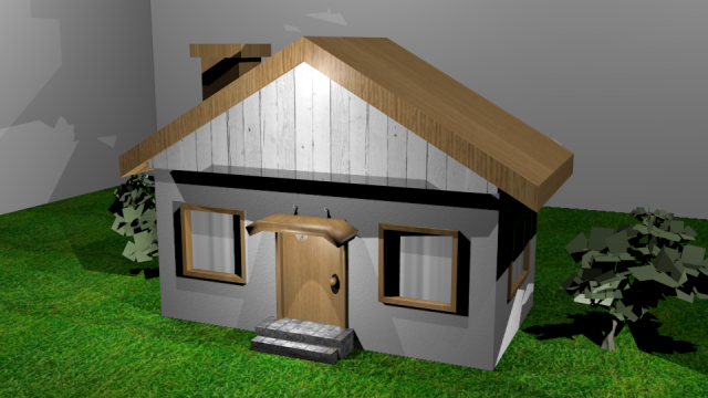 town house Model 3D .c4d .max .obj .3ds .fbx .stl .blend 