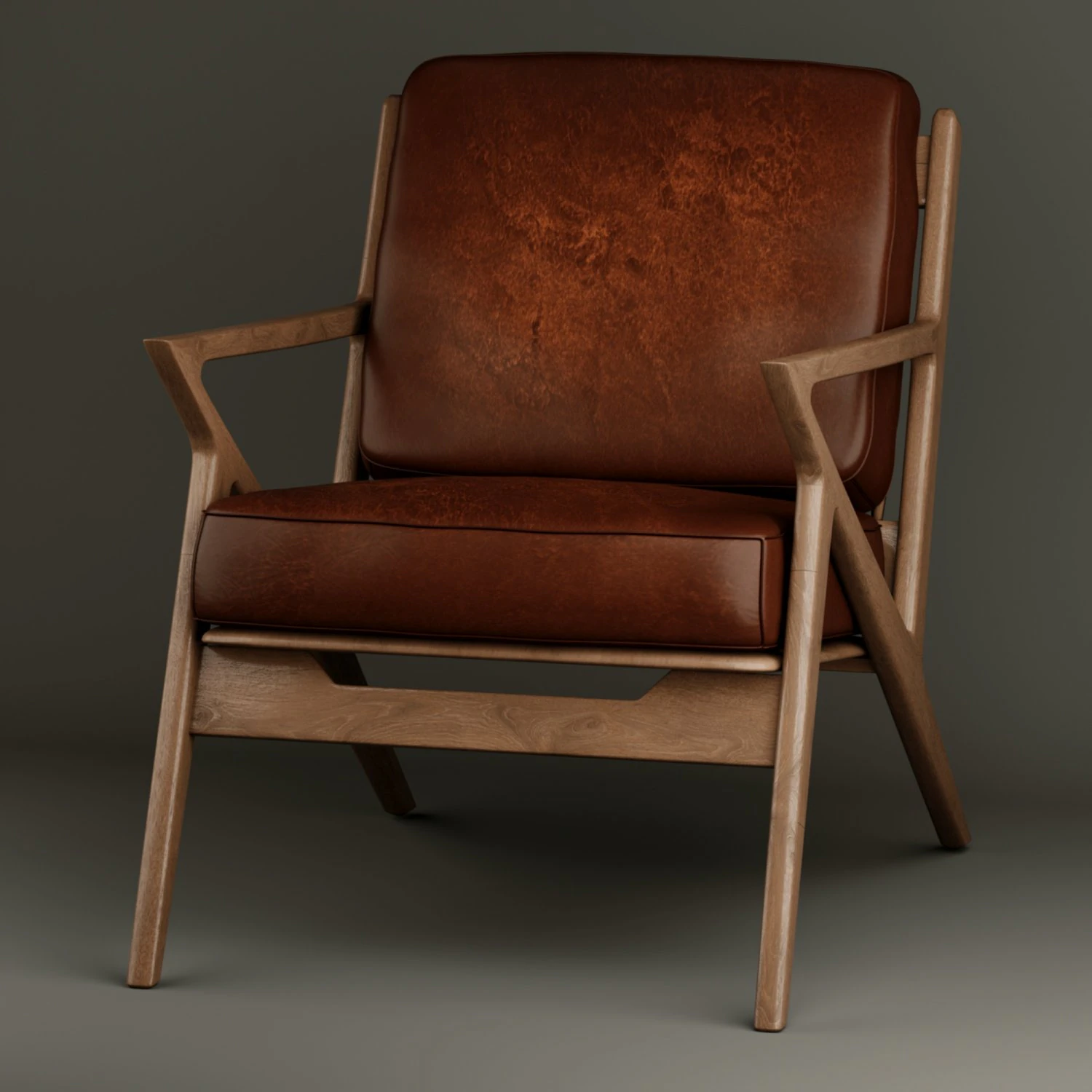 modern leather chair 01 3D Model .c4d .max .obj .3ds .fbx .stl .blend