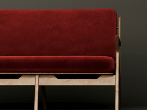 modern velvet furniture set Model 3D