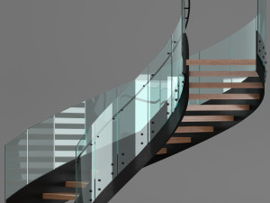 donyavi half circle stair 3D 模型
