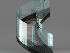 donyavi half circle stair 3D 模型