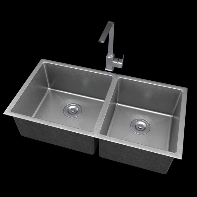 bellano hm4486bl stainless steel top mount 3D 模型 .c4d .max .obj .3ds .fbx .stl .blend 