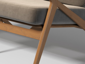 modern velvet furniture 2 person 3D Model