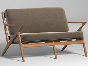 modern velvet furniture 2 person Modelo 3D