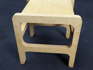 plywood stool 1 3D Model