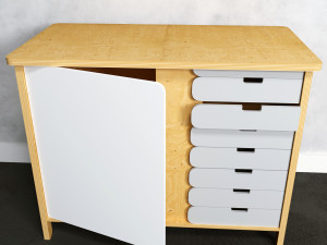 plywood chest of drawers 1 3D 模型