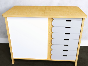 plywood chest of drawers 1 3D 模型
