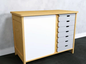 plywood chest of drawers 1 3D Model